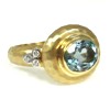 Blue Topaz and Diamond Ring